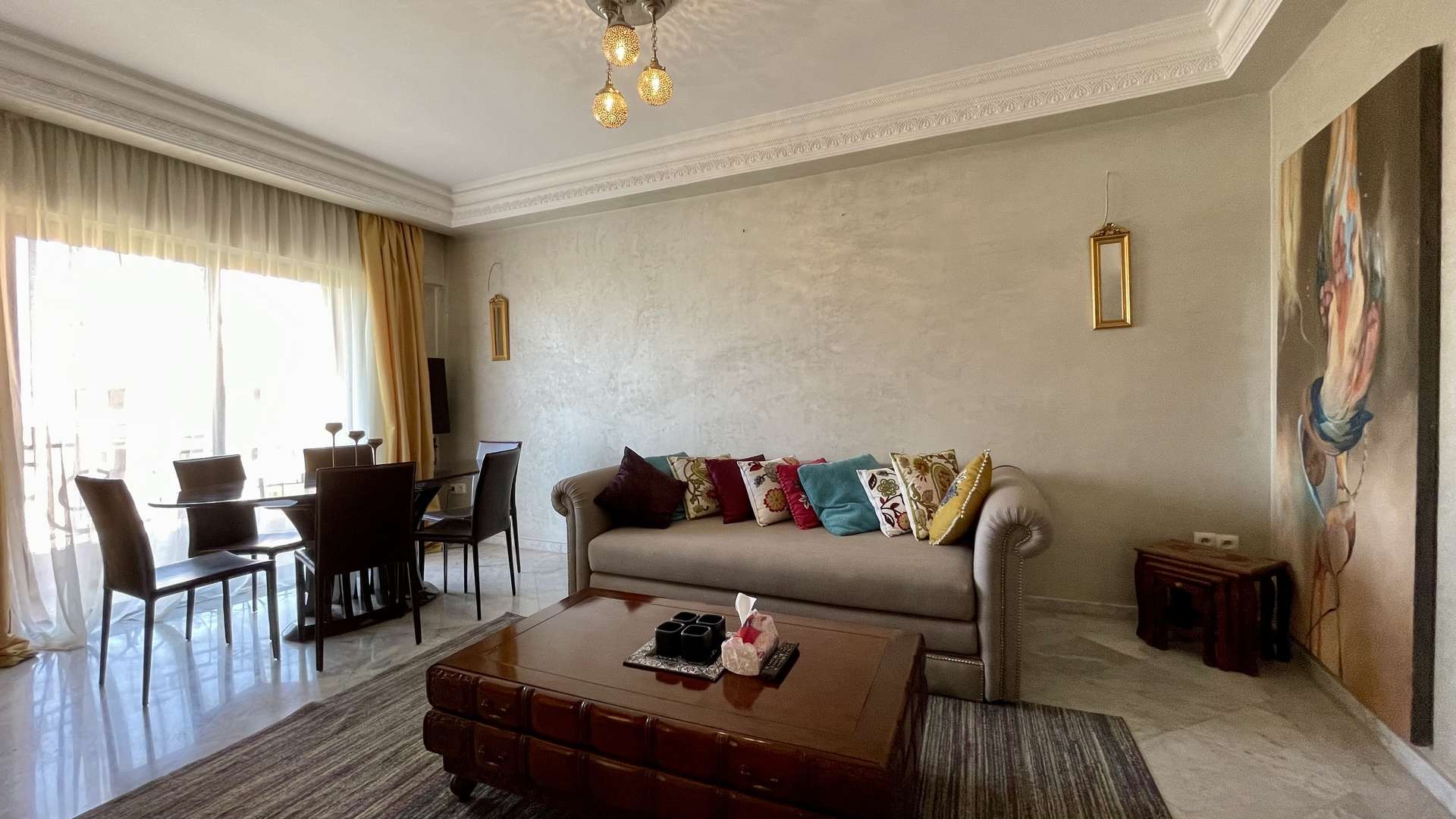 Vente,Appartement,Hivernage à proximité du M-Avenue: Appartement 2ch salon meublé Résidence sécurisée avec piscine,Marrakech,Hivernage