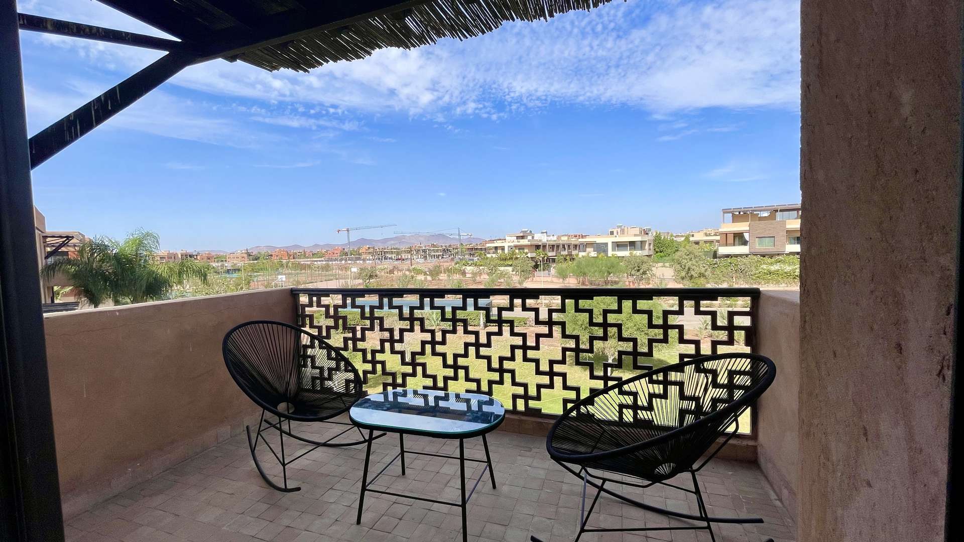 Location longue durée ,Appartement,Appartement Salon 1 chambre avec 2 terrasses Résidence sécurisée avec piscines ,Marrakech,Palmeraie