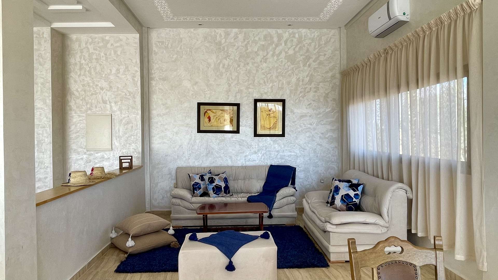 Location de vacances,Villa,Superbe proposition de location longue durée Villa 3 ch avec Hammam sur 4000M2 20min. du centre,Marrakech,Route de Fès