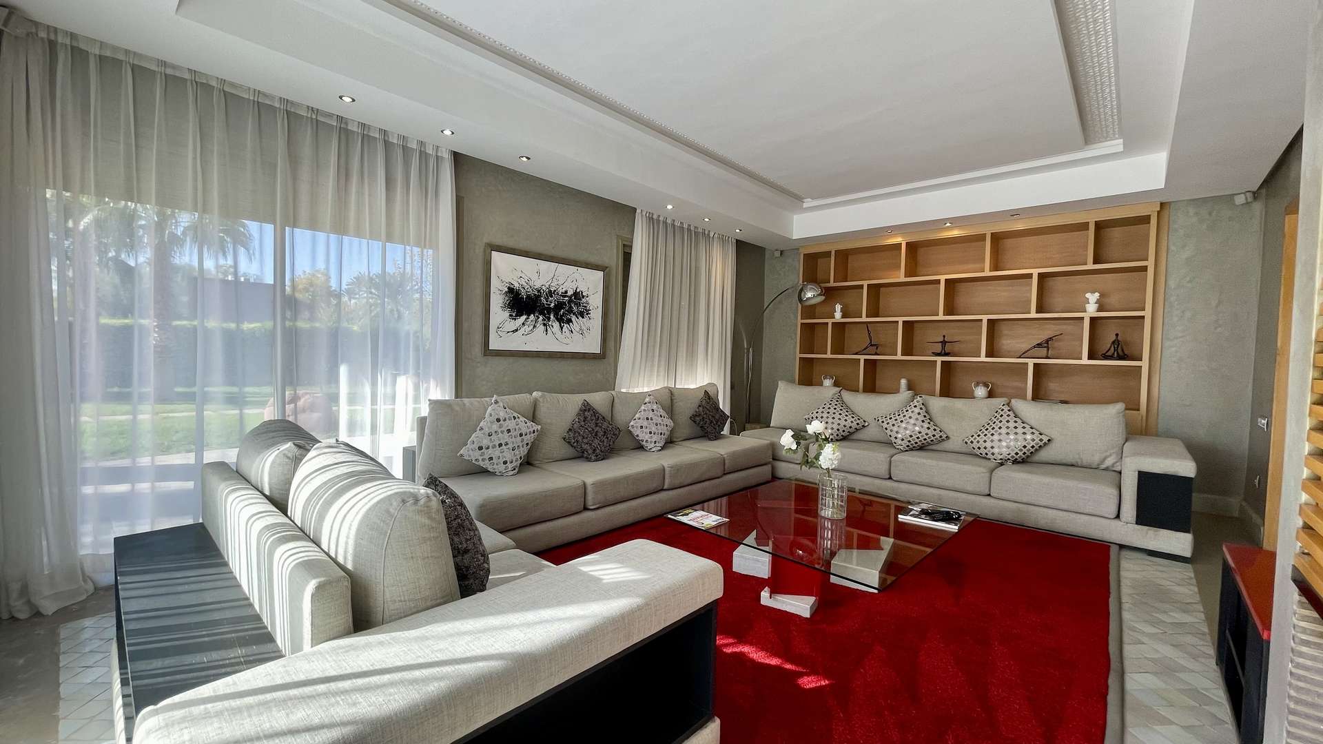 Location longue durée ,Villa,Villa meublée de 4 suites avec logement de personnel dans la Palmeraie de Marrakech,Marrakech,Palmeraie