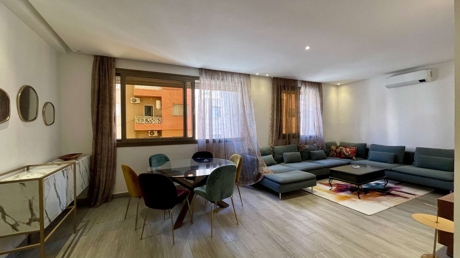 Location longue durée ,Appartement,Appartement Neuf 2 ch salon 100M2 meublé en location longue durée,Marrakech,Targa