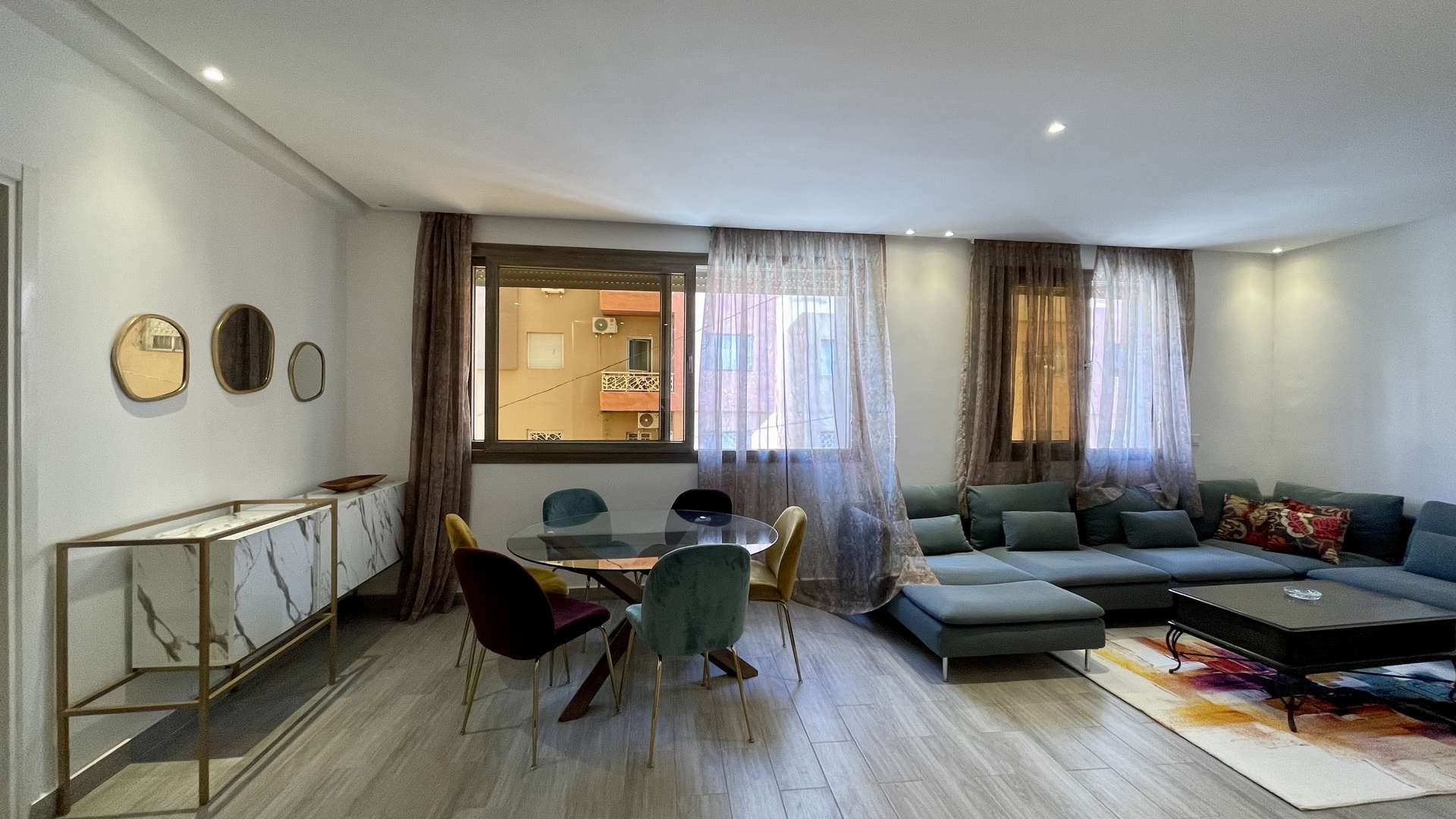 Location longue durée ,Appartement,Appartement Neuf 2 ch salon 100M2 meublé en location longue durée,Marrakech,Targa