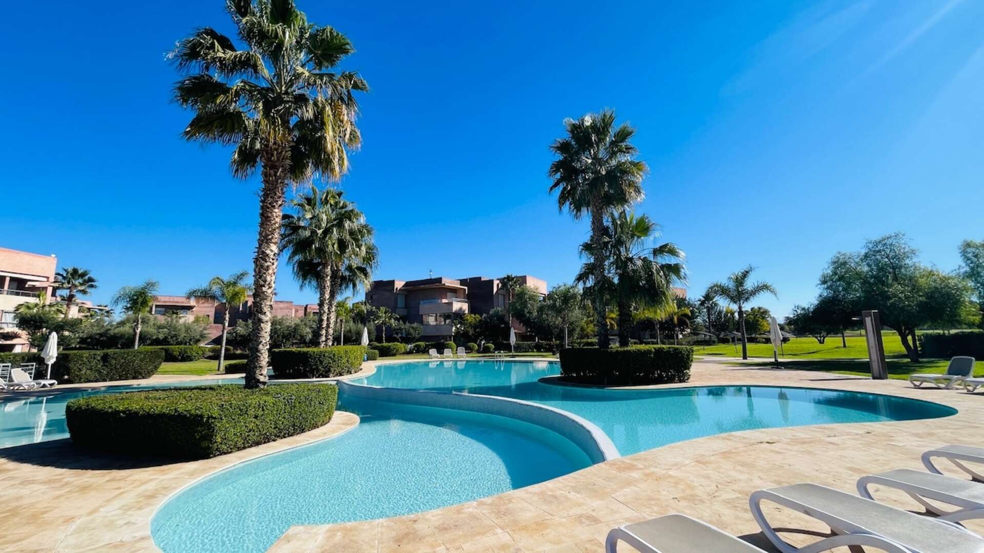 Location longue durée ,Appartement,À louer – Bel appartement en rez-de-jardin dans résidence privée avec piscine,Marrakech,Golf Prestigia