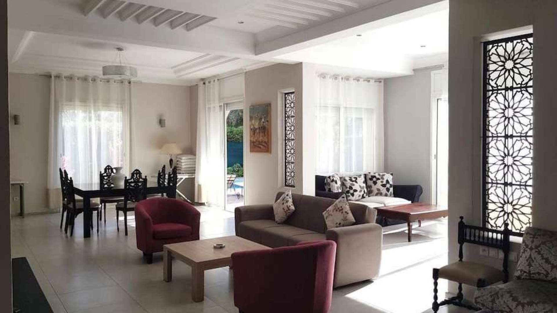 Location de vacances,Villa,Magnifique Villa 4ch avec Piscine Privée à proximité des 3 golfs de Marrakech,Marrakech,Route d'Ouarzazate