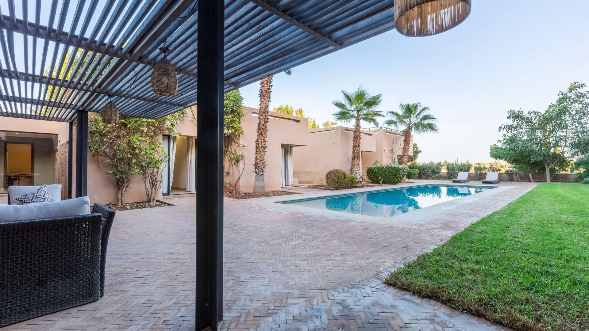 Vente,Villa,Villa de style contemporain de 4 chs en front de golf à Marrakech,Marrakech,Golf Al Maaden
