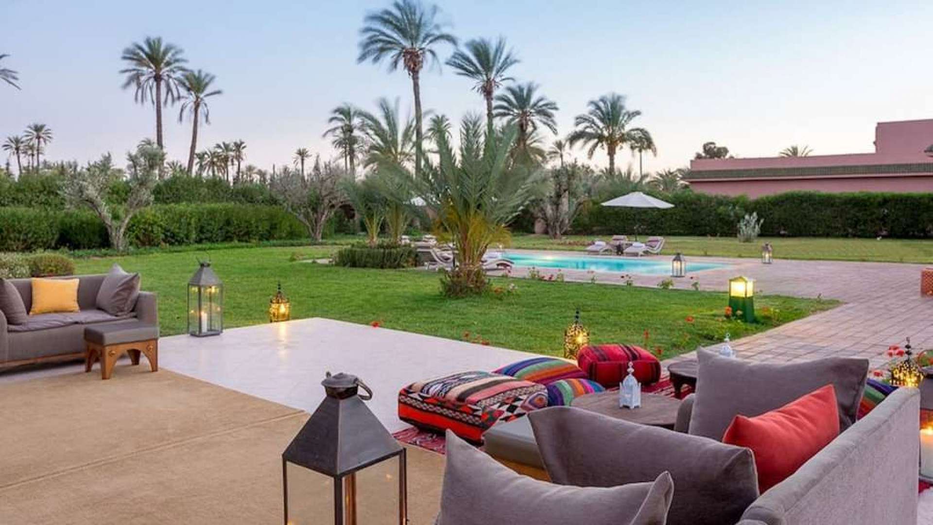 Location de vacances,Villa,Villa de Prestige 7ch dans un domaine privé à la Palmeraie,Marrakech,Palmeraie