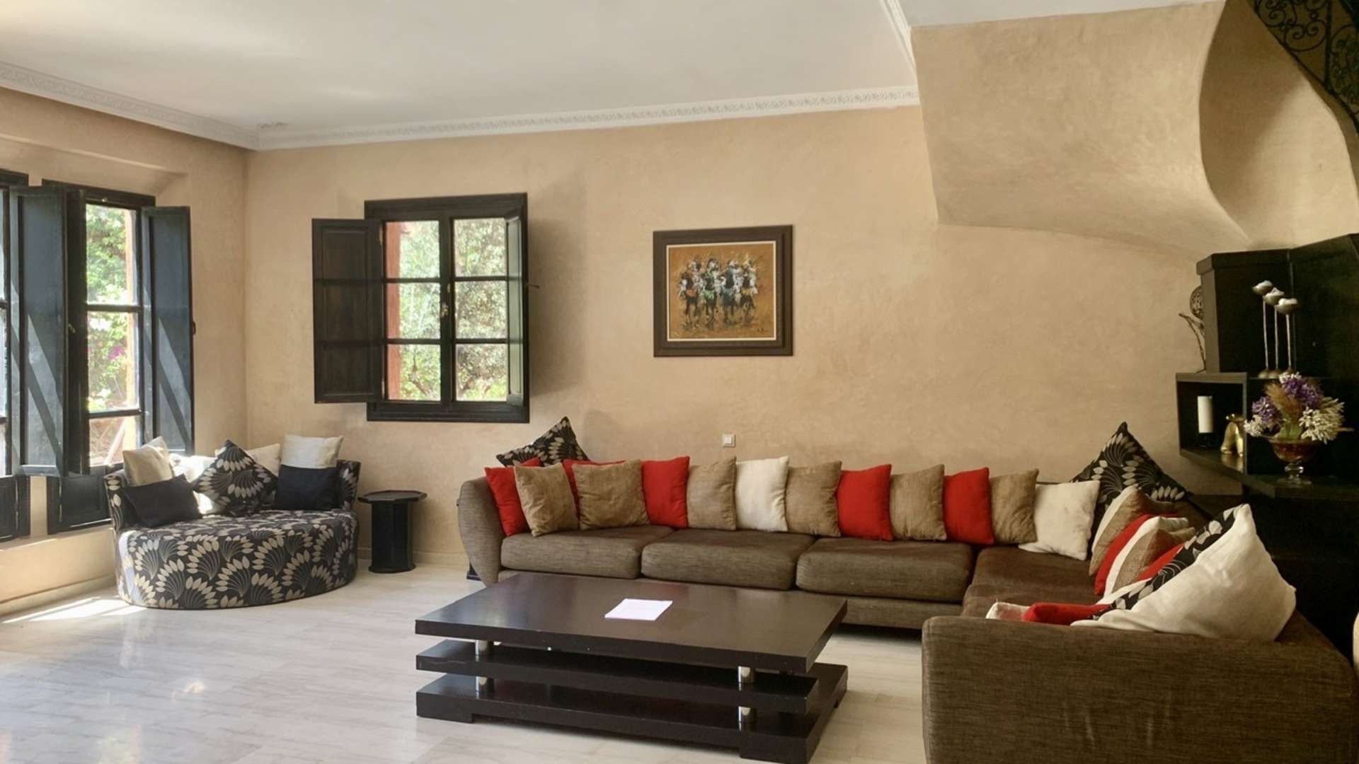 Location longue durée ,Villa,Très belle villa de 4ch avec piscine privée dans un complexe sécurisé à Marrakech ,Marrakech,Route Casablanca