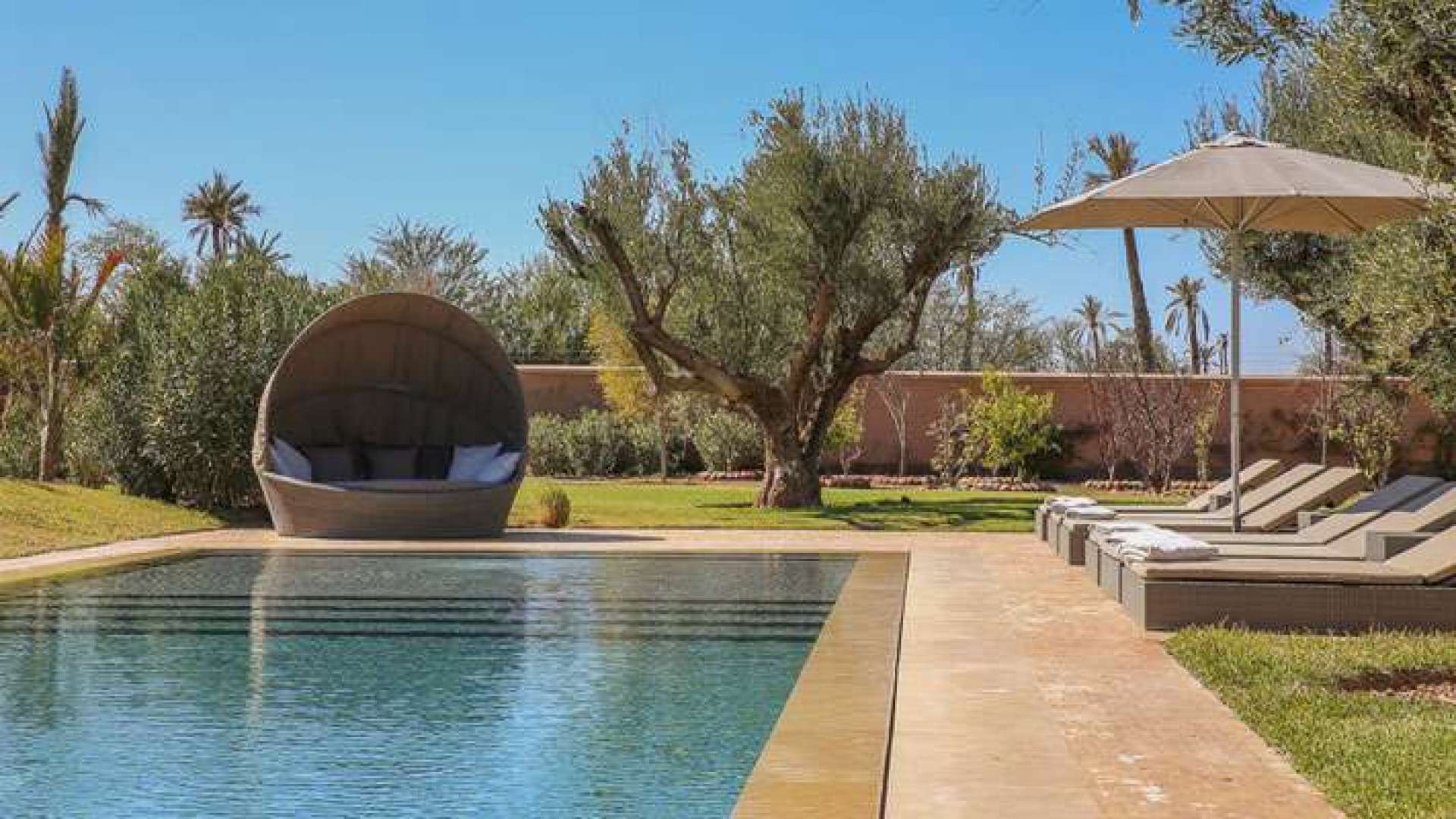 Location longue durée ,Villa,Somptueuse villa 6ch dans la Palmeraie avec piscine couverte,Marrakech,Palmeraie