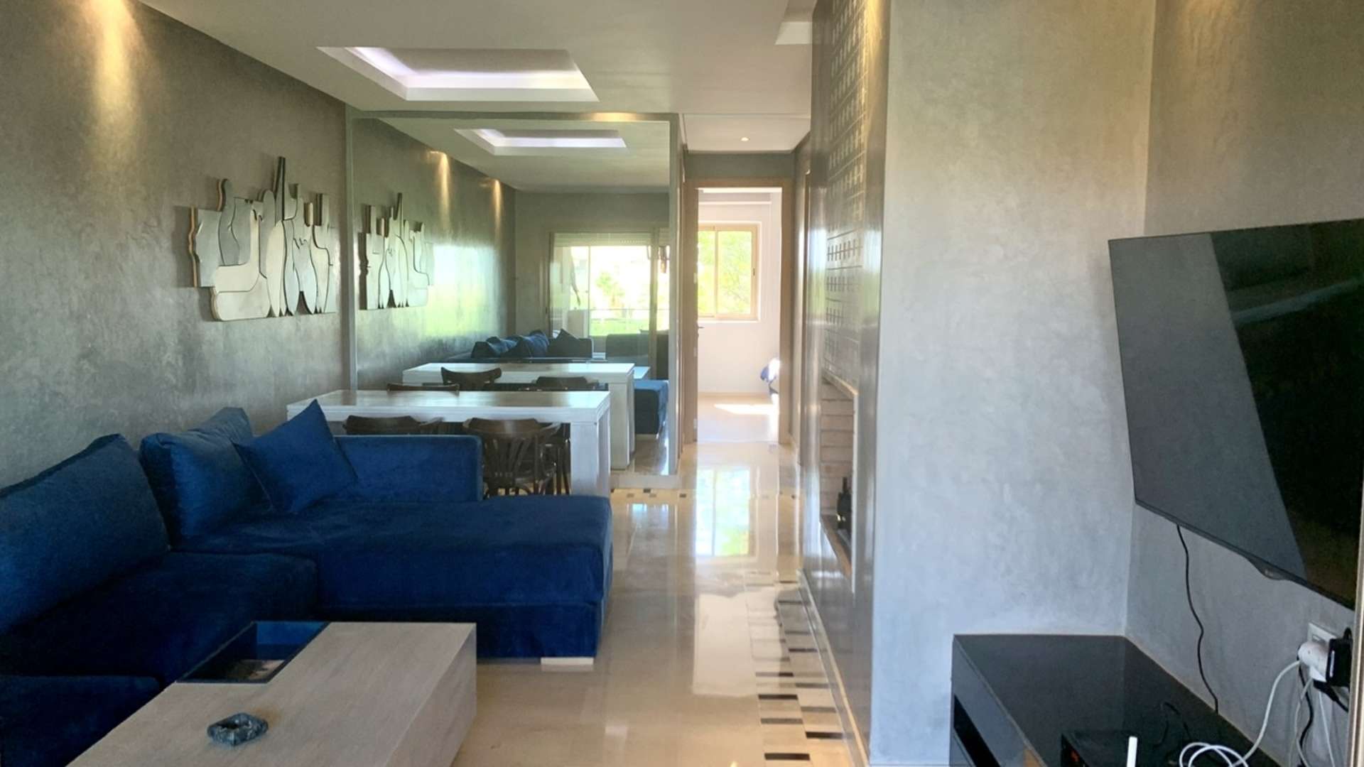 Location longue durée ,Appartement,Appartement neuf avec magnifique terrasse couverte et fermée offrant une vue sur un paysage agréable,Marrakech,Golf Prestigia