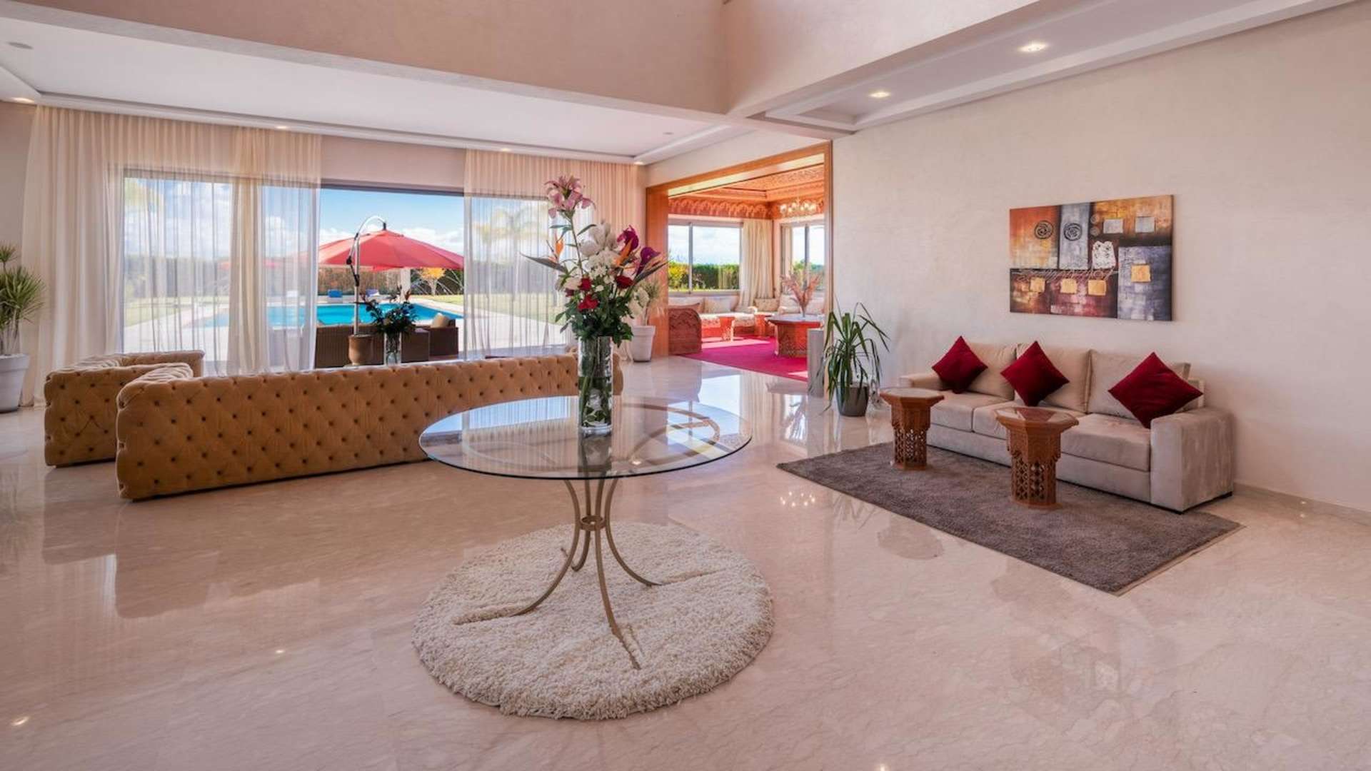 Location de vacances,Villa,Magnifique villa privée de 7 chambres avec piscine à Marrakech ,Marrakech,Route d'Ouarzazate