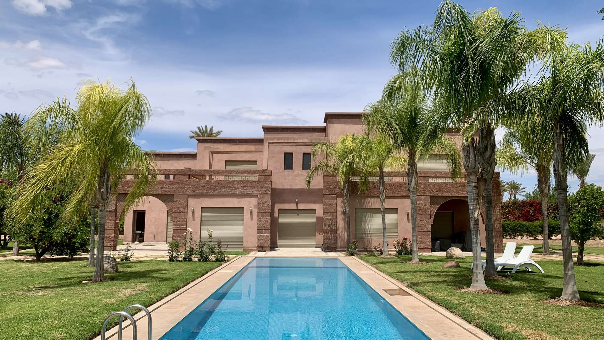 Location longue durée ,Villa,Villa meublée de 4 suites avec logement de personnel dans la Palmeraie de Marrakech,Marrakech,Palmeraie