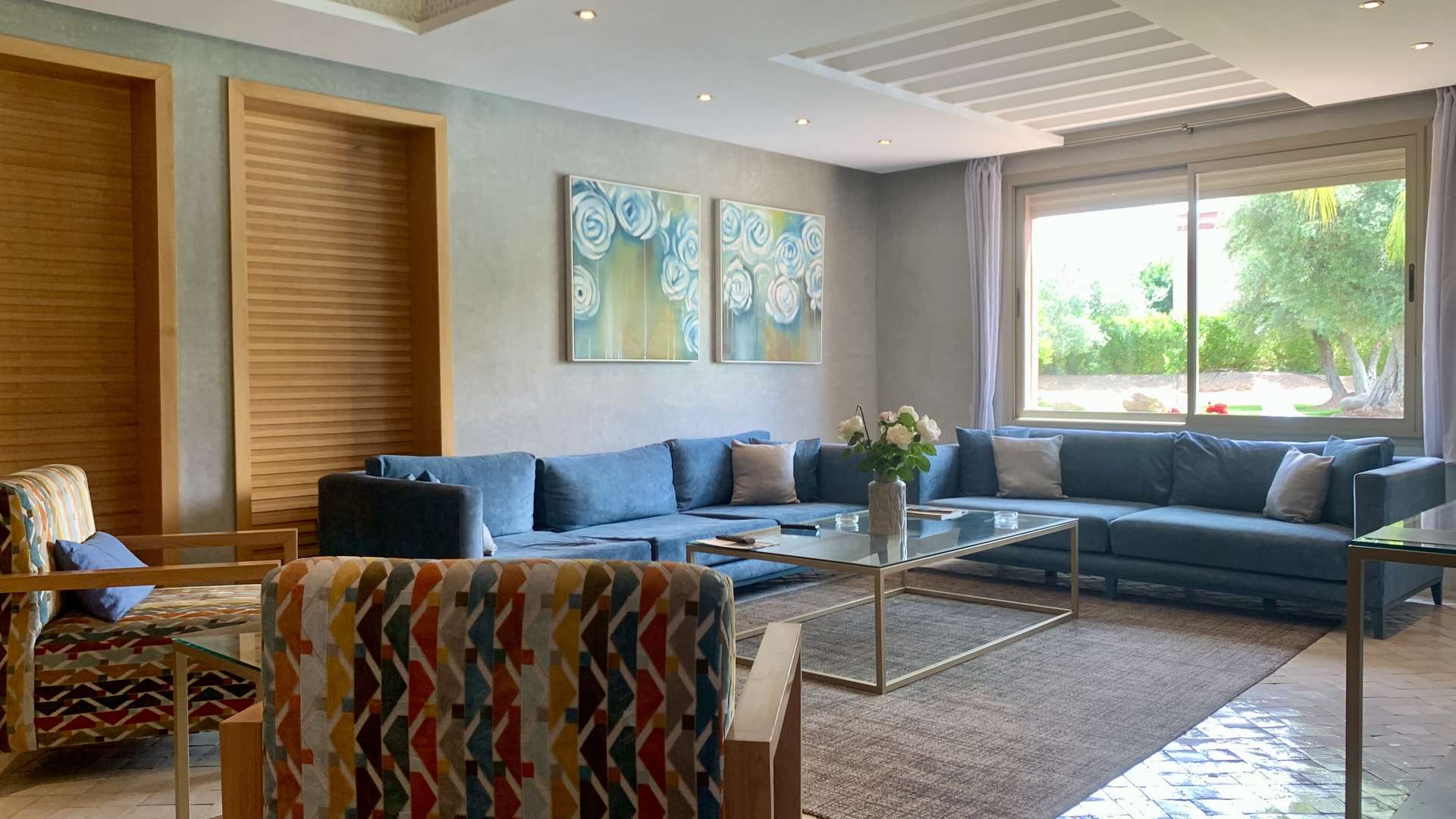 Location longue durée ,Villa,Villa meublée de 4 suites avec logement de personnel dans la Palmeraie de Marrakech,Marrakech,Palmeraie