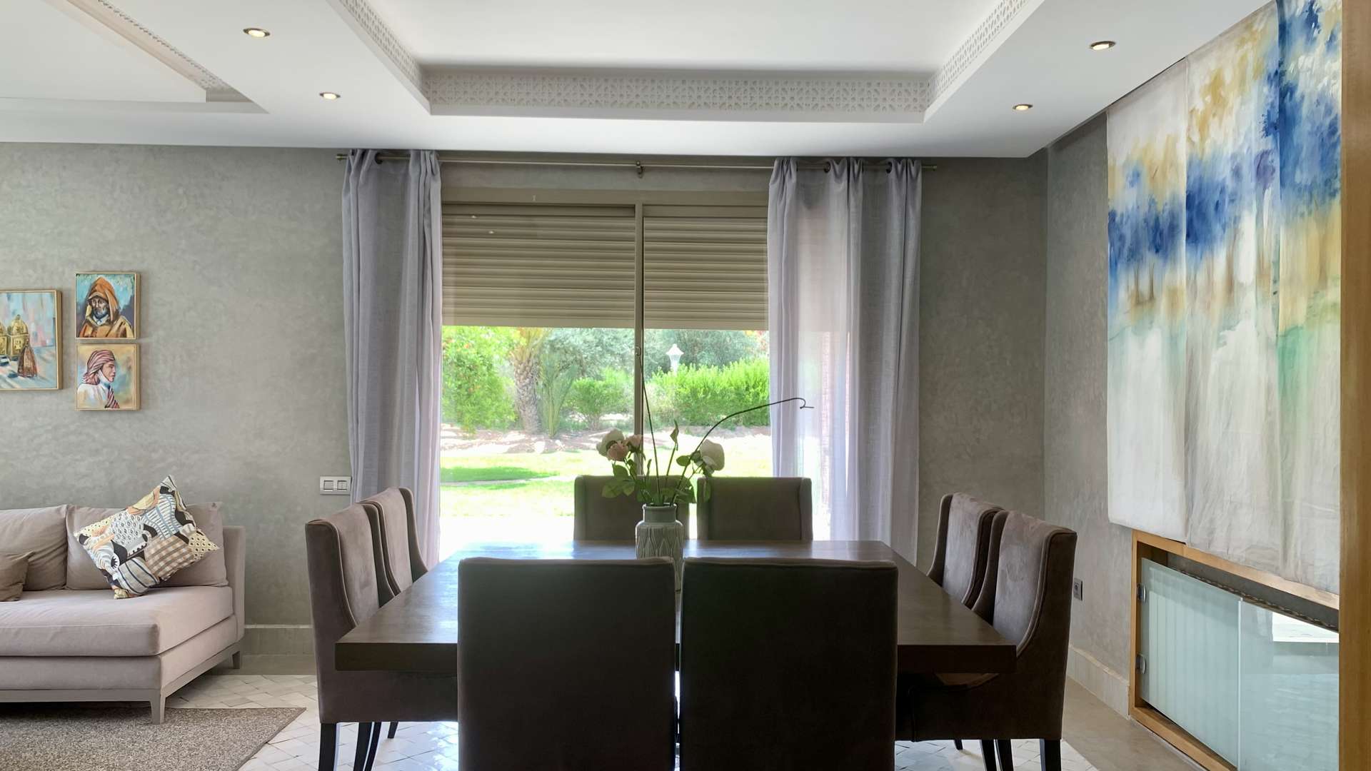 Location longue durée ,Villa,Villa meublée de 4 suites avec logement de personnel dans la Palmeraie de Marrakech,Marrakech,Palmeraie