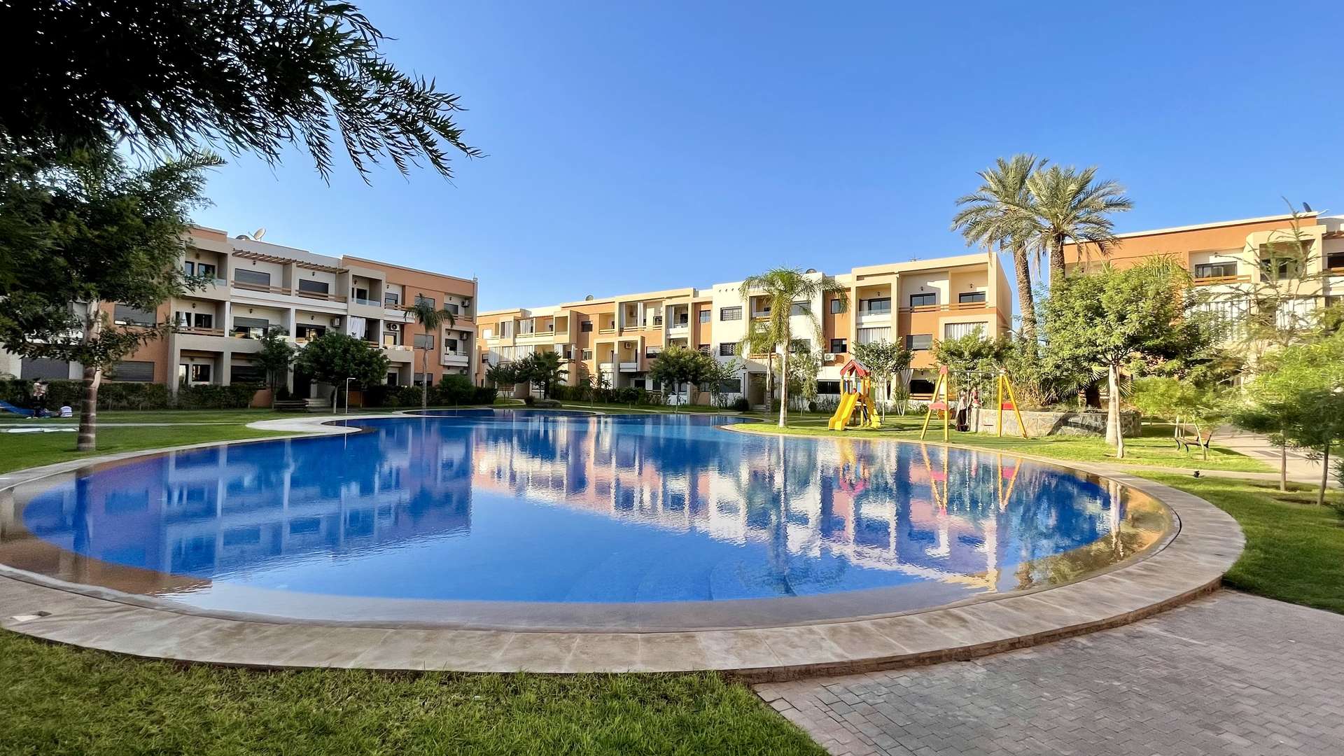 Location longue durée ,Appartement,Appartement 1ch Salon dans une belle résidence avec piscine près de l'écopa Majorelles à Targa,Marrakech,Targa