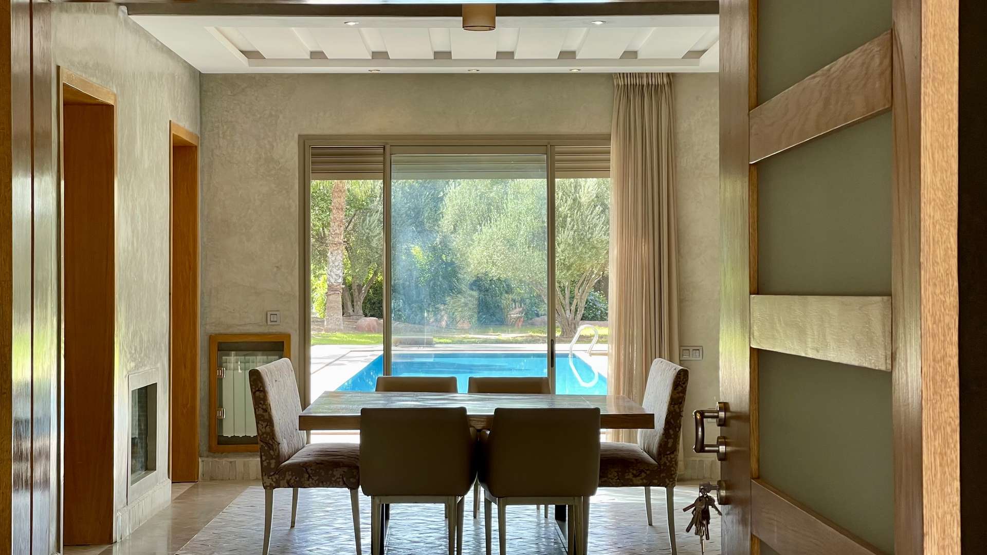 Location longue durée ,Villa,Villa meublée de 4 suites avec logement de personnel dans la Palmeraie de Marrakech,Marrakech,Palmeraie