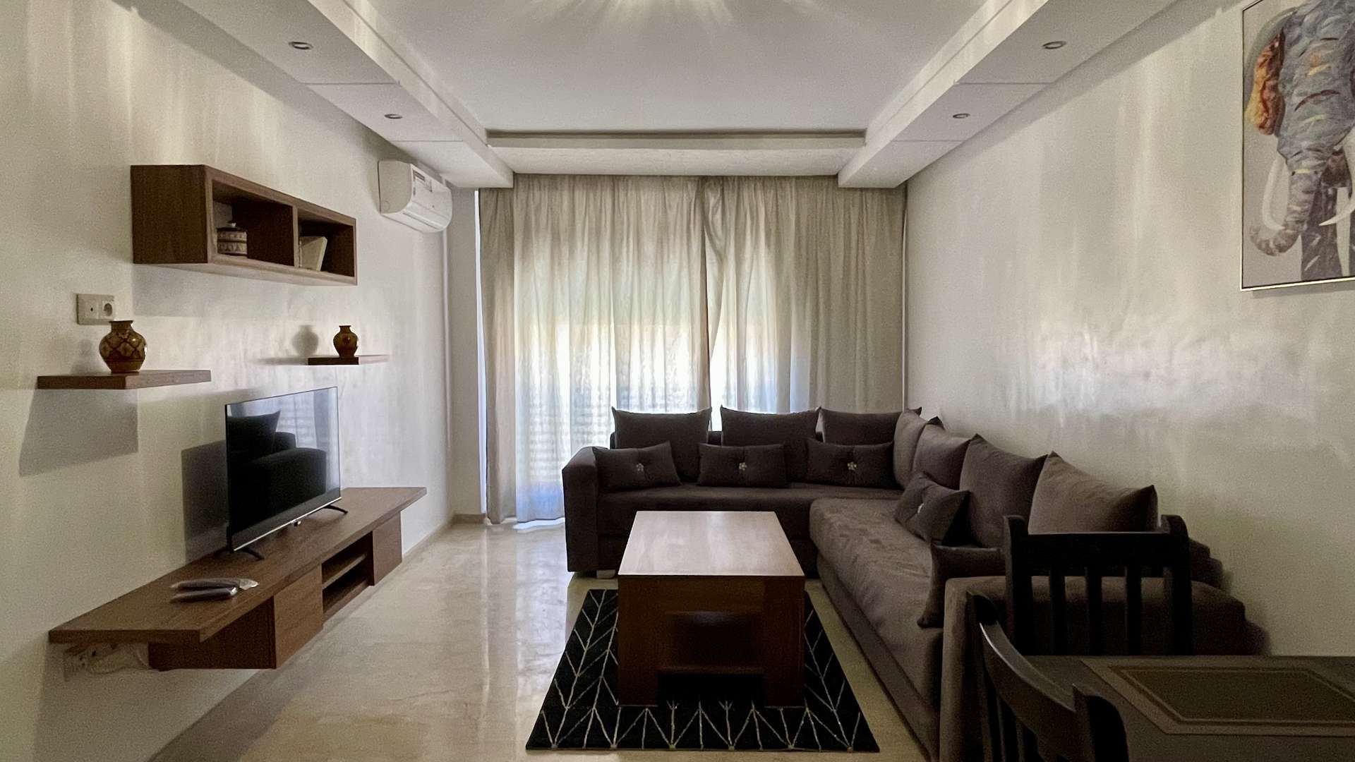 Location longue durée ,Appartement,Studio NEUF 1chambre Salon bien meublé et équipé. Résidence avec piscine Guéliz Marrakech,Marrakech,Guéliz