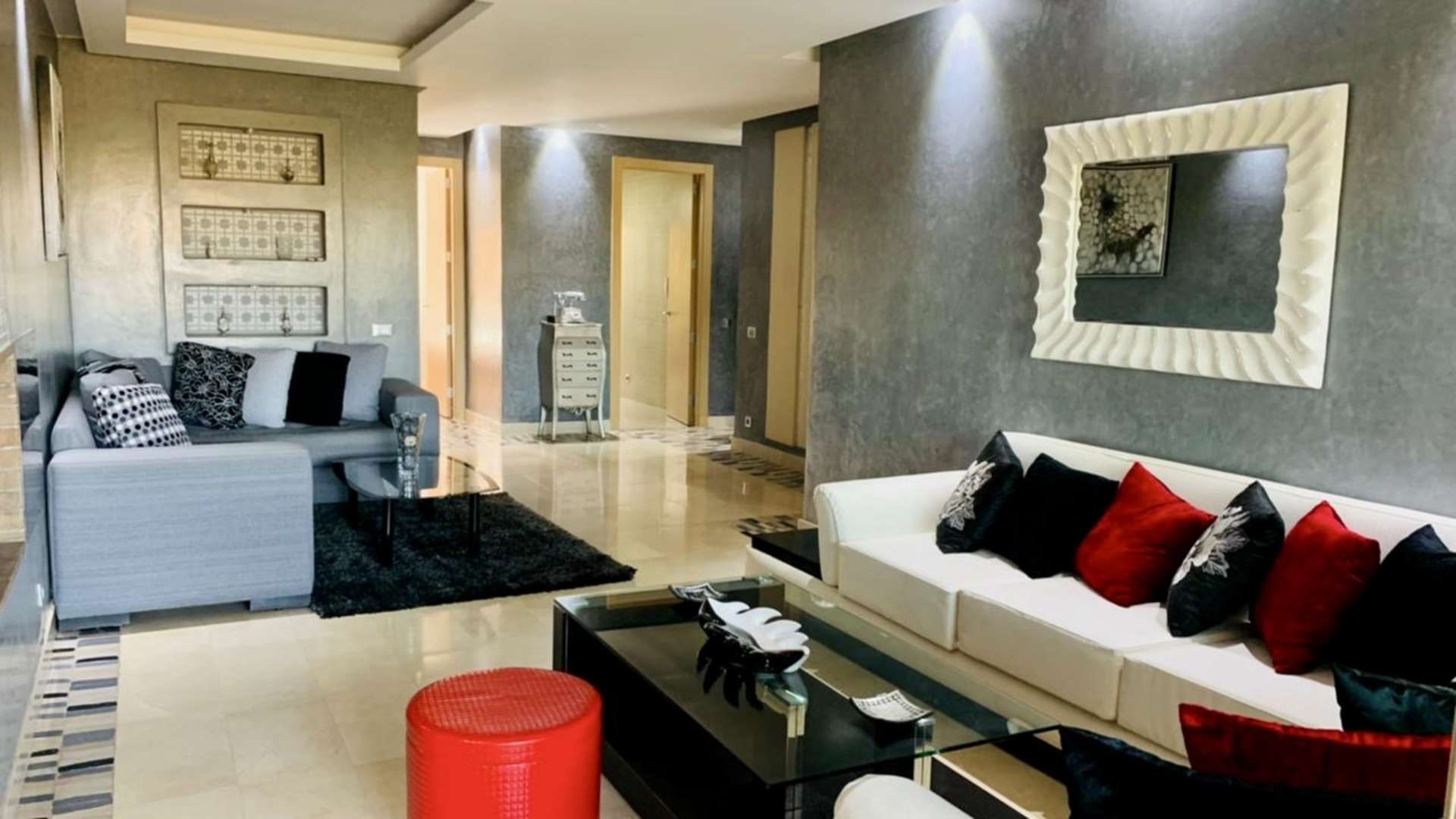 Location longue durée ,Appartement,Appartement 2ch salon avec superbe Terrasse Fermée Vue Golf & Atlas sur Prestigia,Marrakech,Golf Prestigia