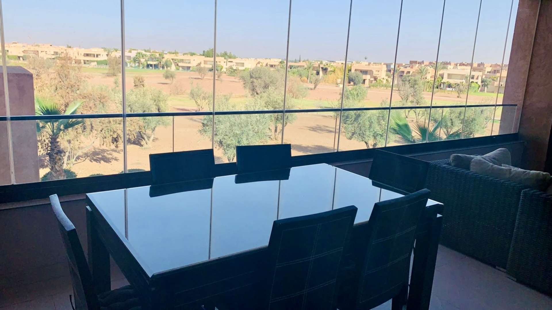 Location longue durée ,Appartement,Appartement 2ch salon avec superbe Terrasse Fermée Vue Golf & Atlas sur Prestigia,Marrakech,Golf Prestigia