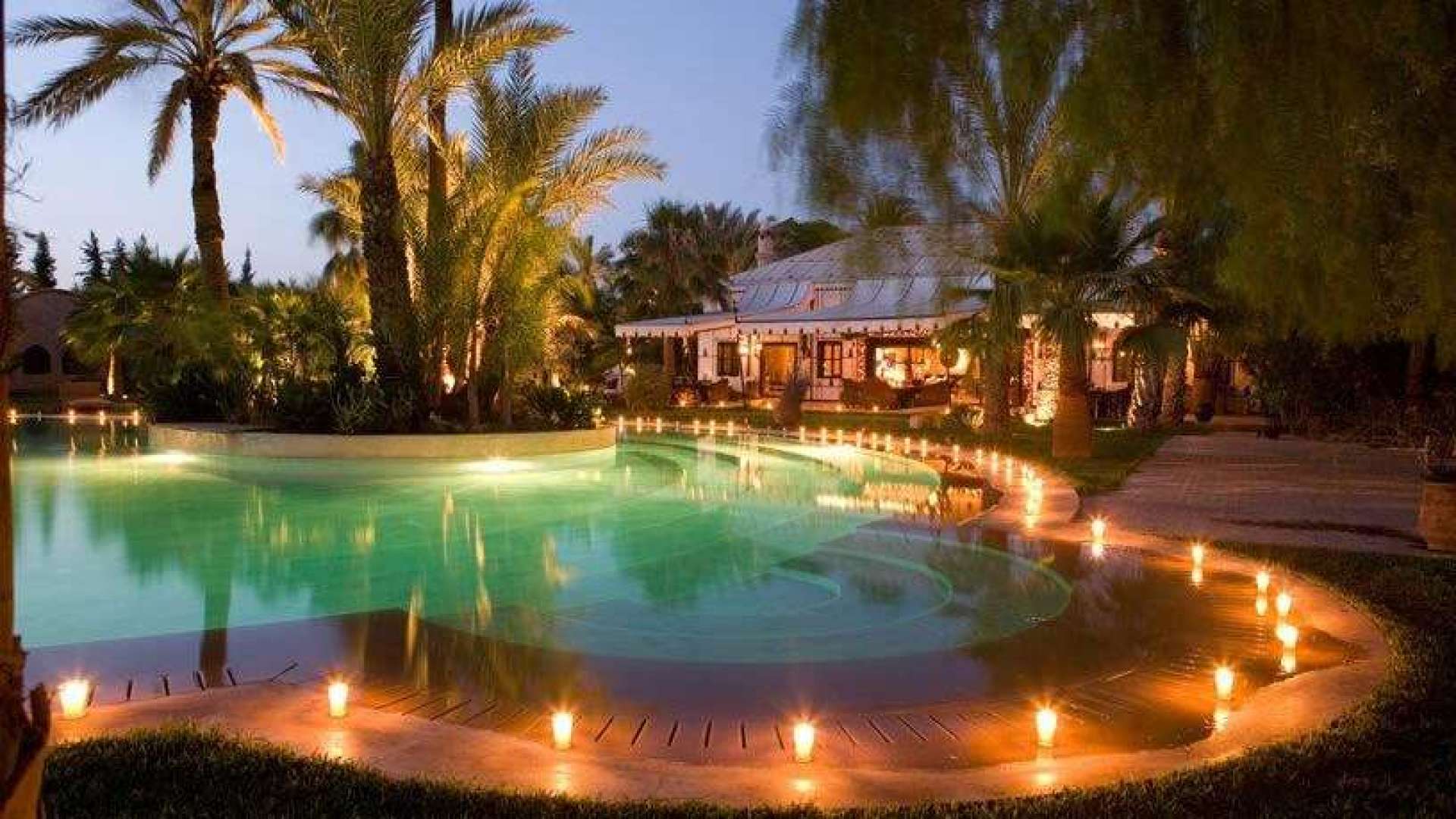 Location de vacances,Villa,Villa de luxe avec 8 lodges exceptionnelles à la Palmeraie,Marrakech,Palmeraie